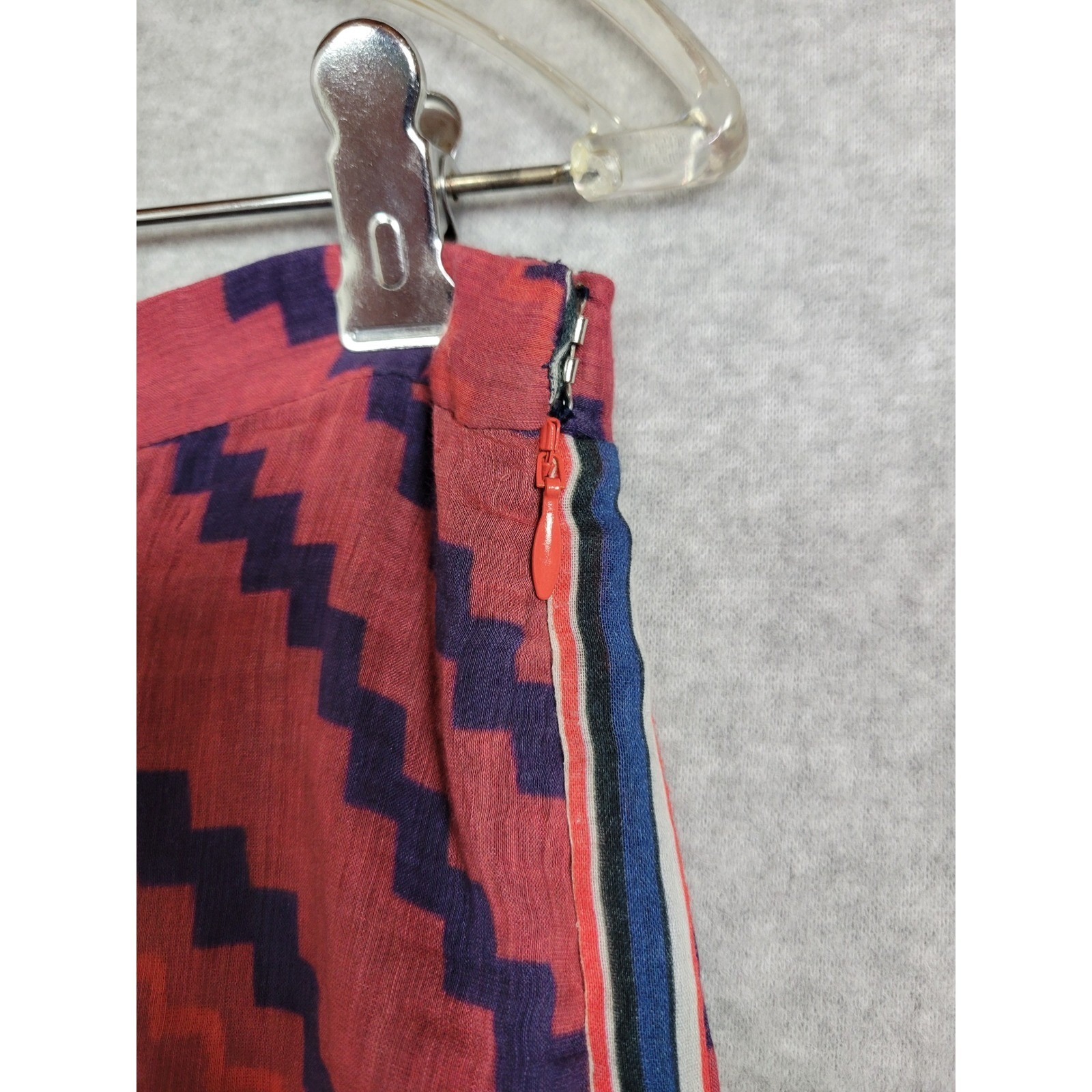 Saaksha & Kinni Red Purple Chevron Wide Leg Pants Side Stripe Size S Nwt — image 3 of 8